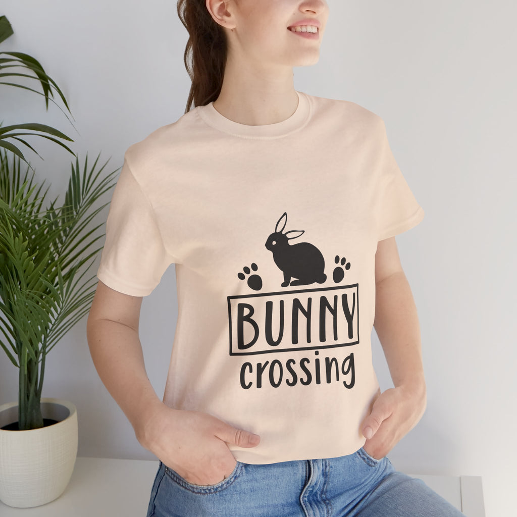 Bunny Crossing T‑Shirt — Cute Rabbit Graphic Tee for Easter & Animal Lovers