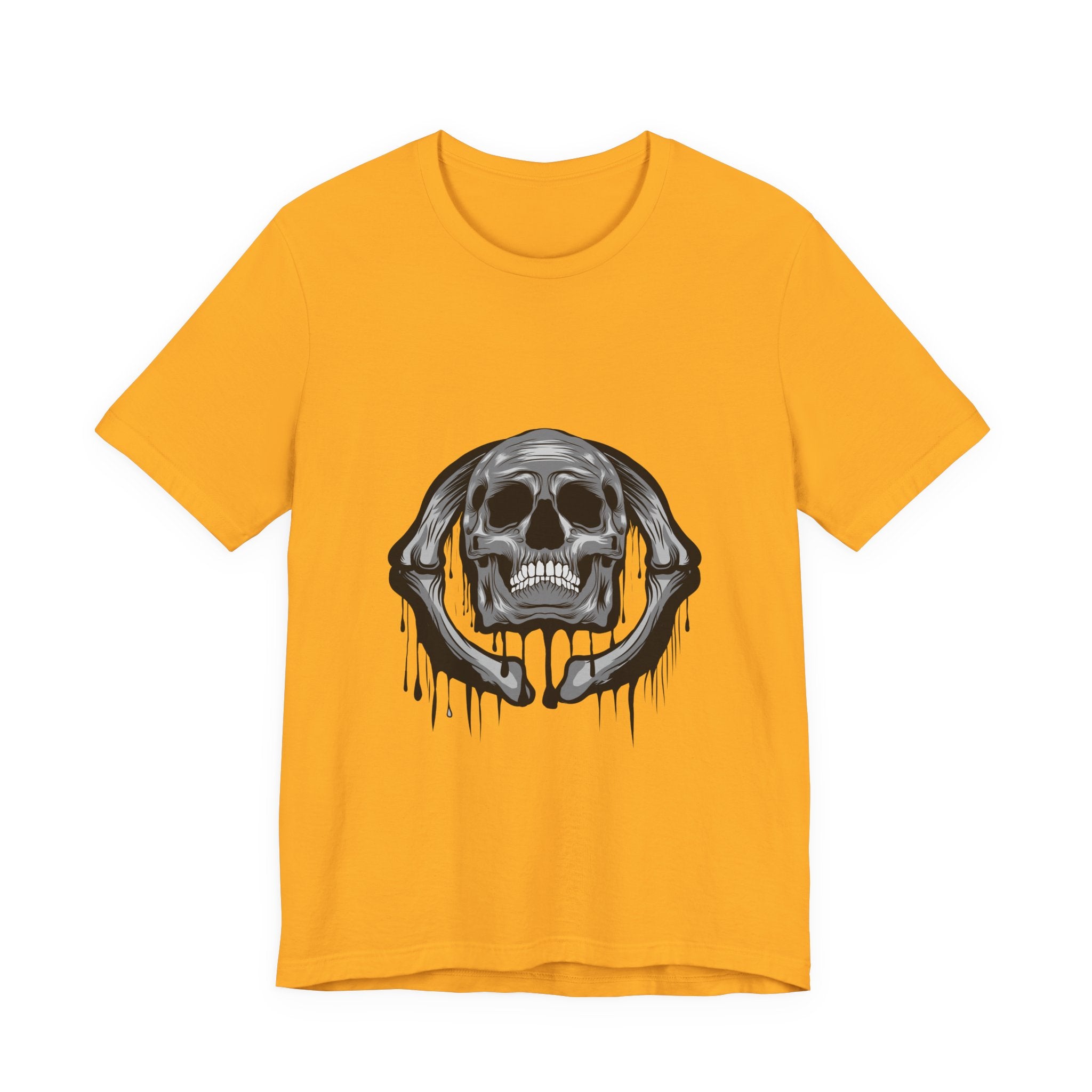 Skull Drip Graphic Tee — Gothic Melting Skull T-Shirt