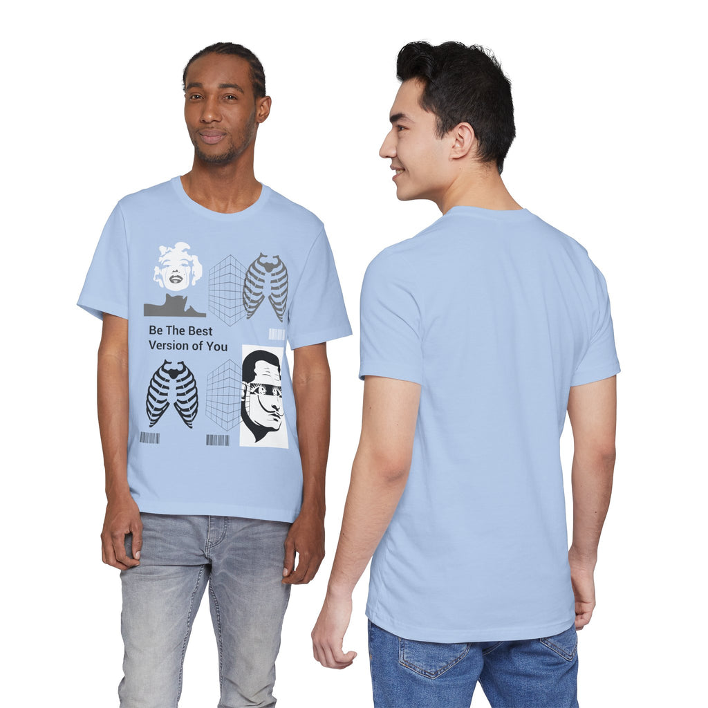 Motivational Graphic Tee — “Be The Best Version of You” Collage Shirt