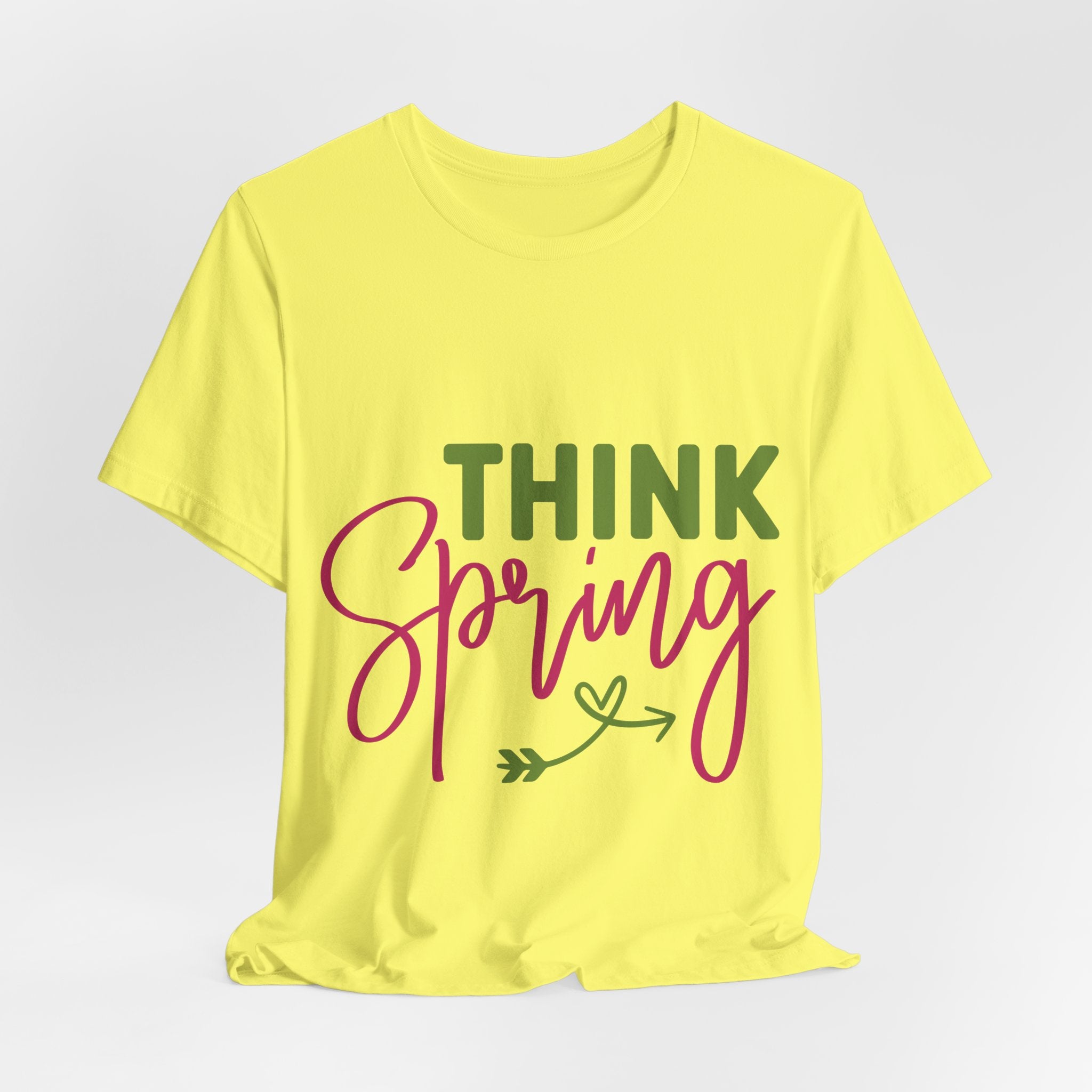 Think Spring T-Shirt — Floral Script Springtime Tee