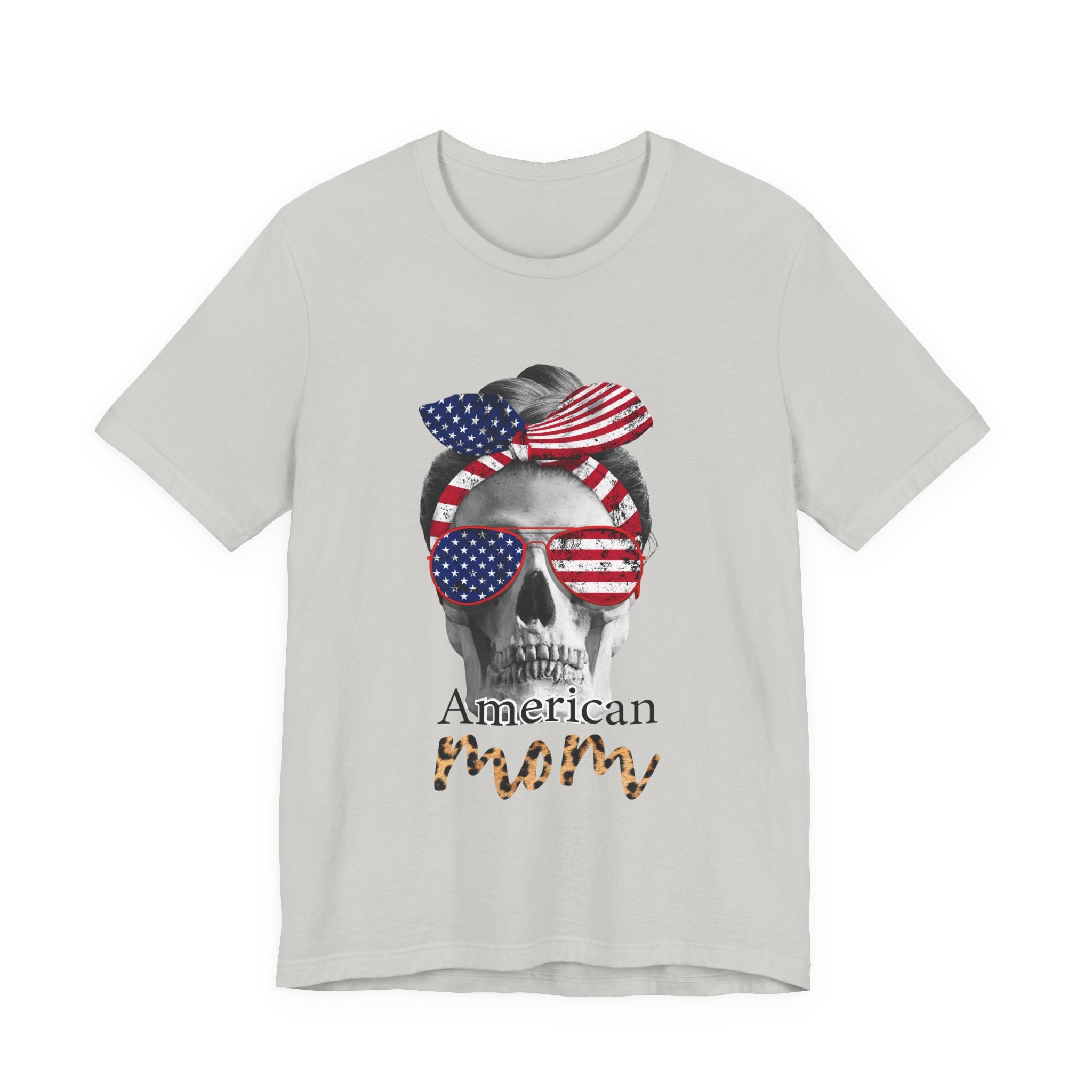 American Mom Skull Tee — Patriotic 4th of July T-Shirt