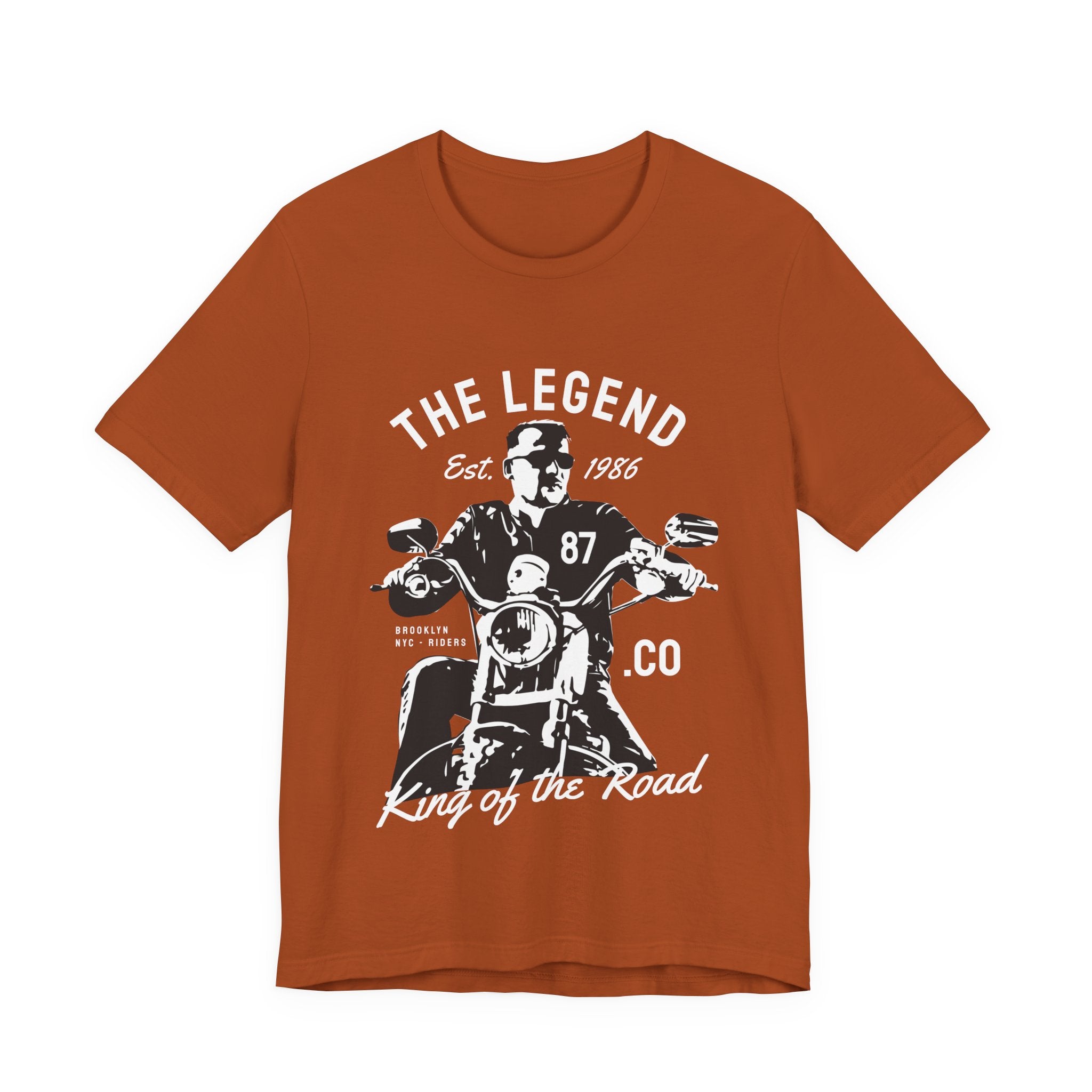 Legend Motorcycle T‑Shirt — "The Legend Est. 1986" King of the Road Biker Tee