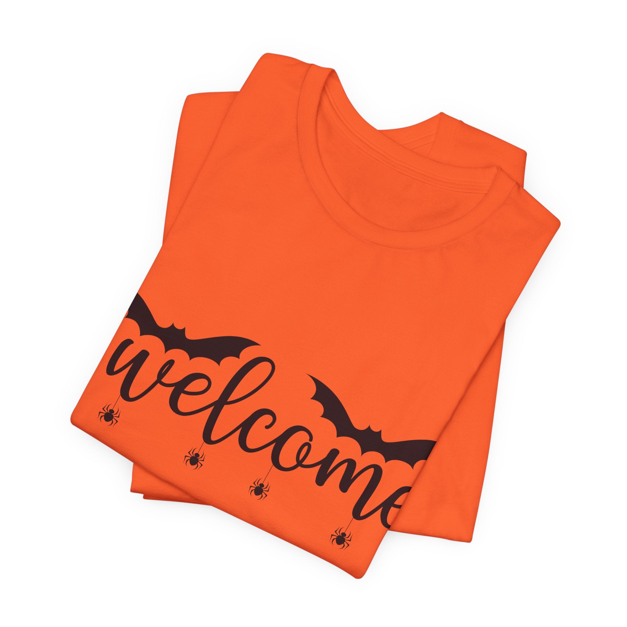 Welcome HalloQueen T‑Shirt — Halloween Bat Graphic Tee