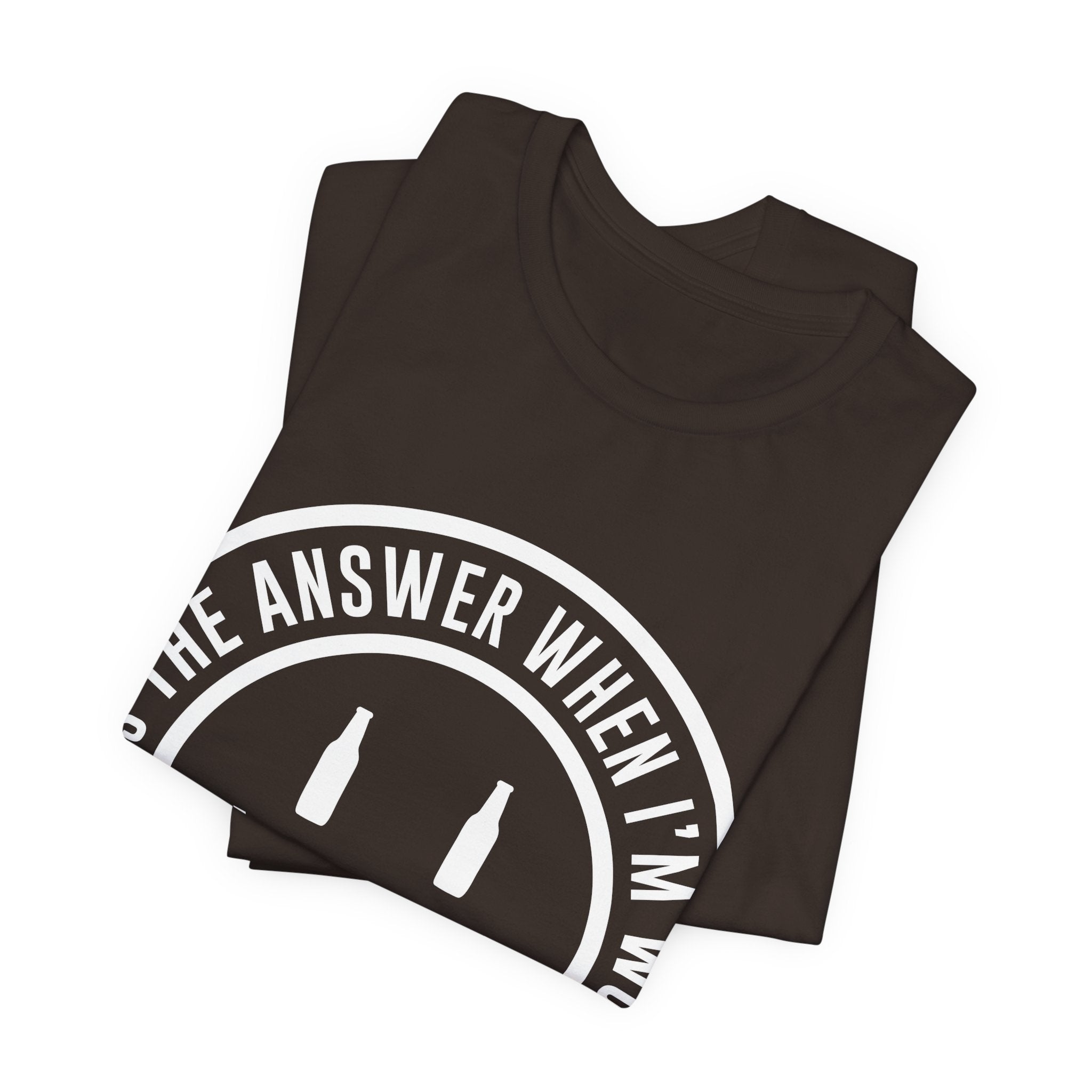 Beer Is The Answer T-Shirt — Funny Smiley Beer Graphic Tee