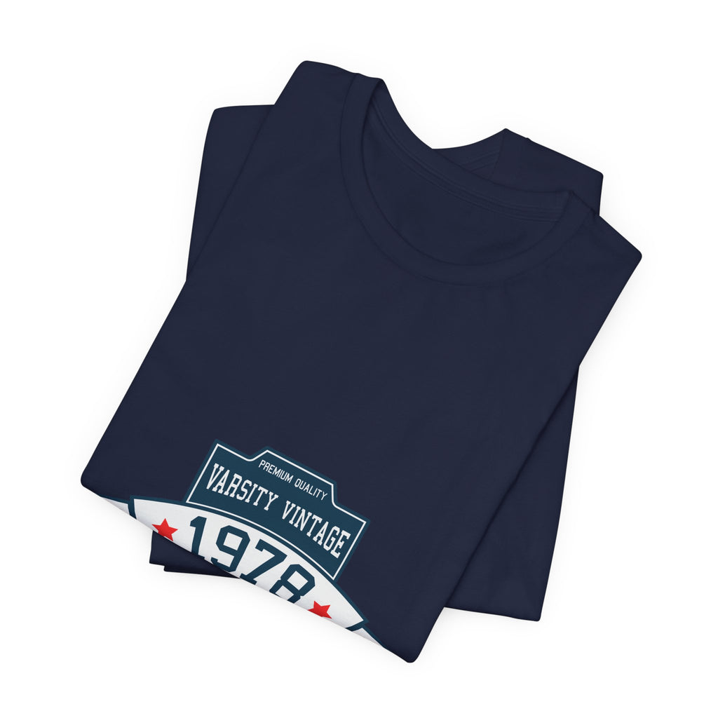 1978 Varsity Vintage Tee — Retro Custom Year Birthday Shirt