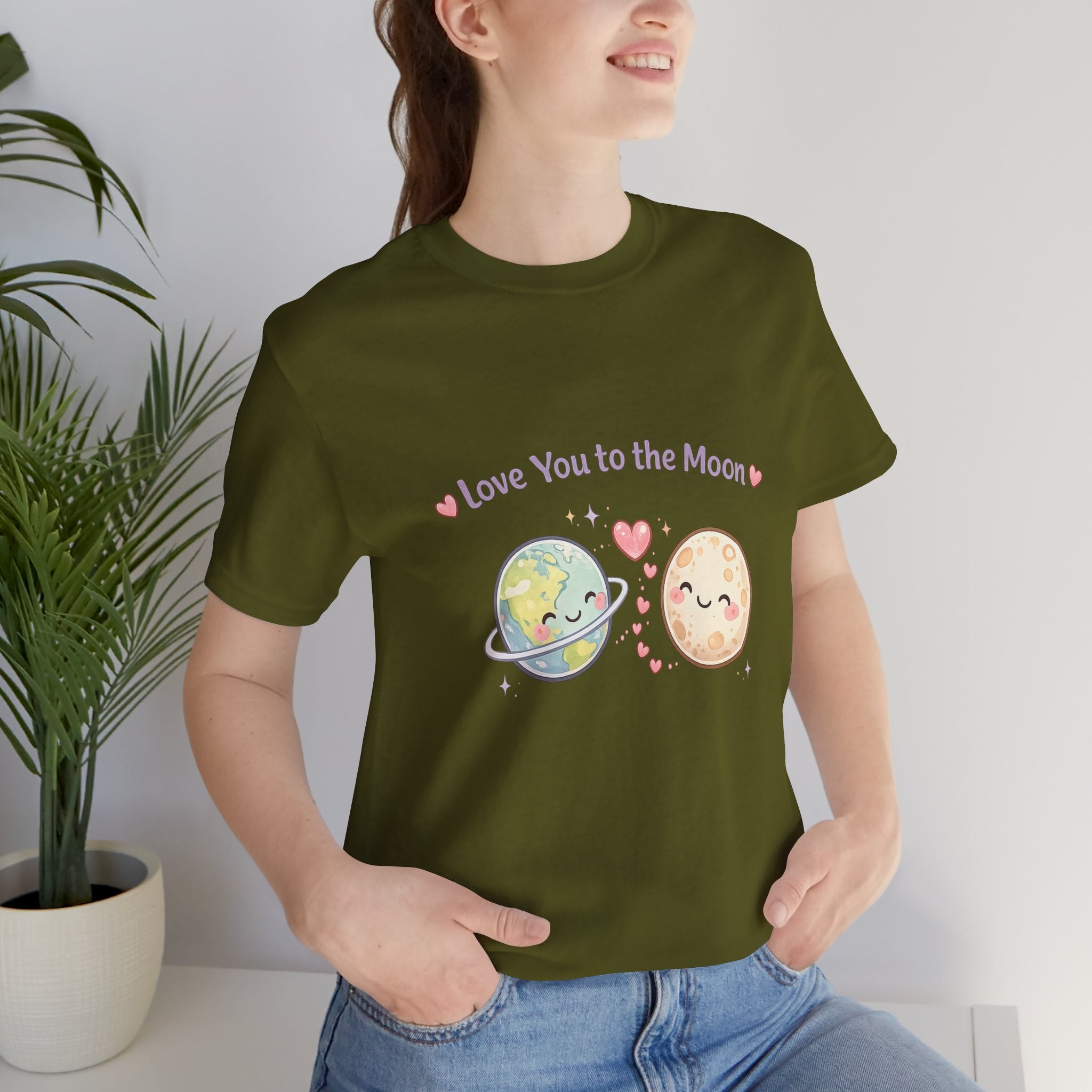 Love You to the Moon T-Shirt — Cute Planet & Moon Couple Tee