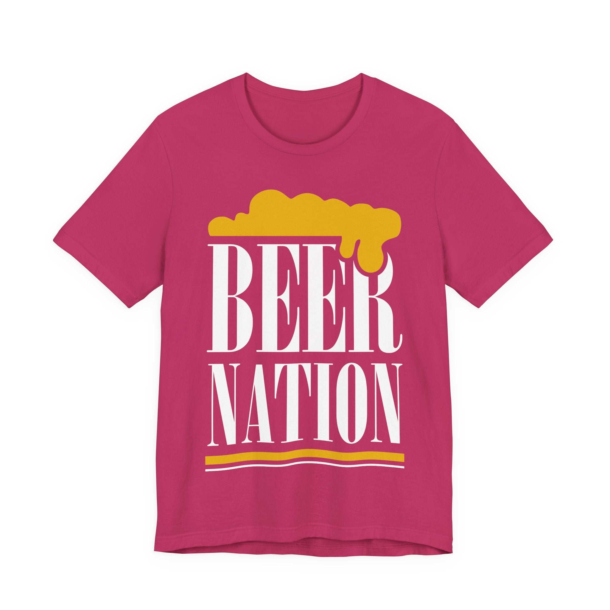 Beer Nation T-Shirt — Graphic Beer Foam Design for Brewers & Beer Lovers
