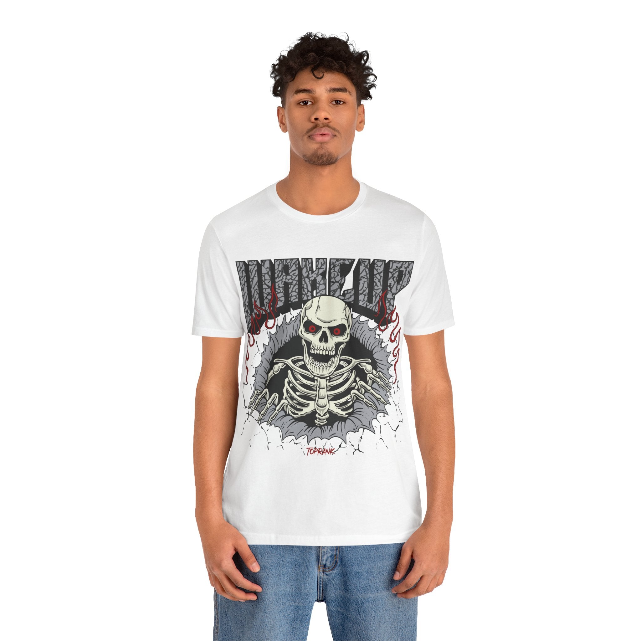 Wake Up Skeleton Tee — Skull Graphic Horror Rock T-Shirt