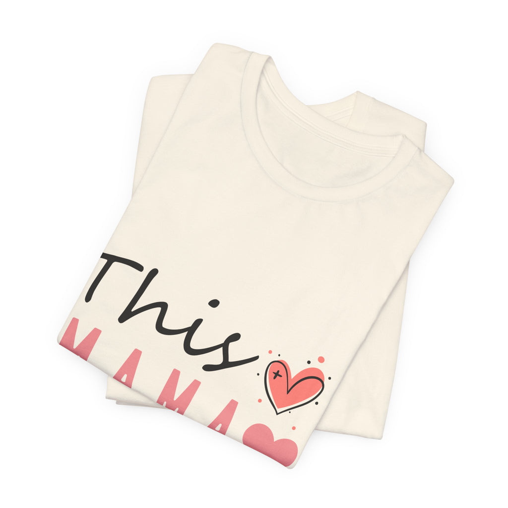 This Mama Wears Her Heart On Her Sleeve T-Shirt – Mother's Day Heart Tee