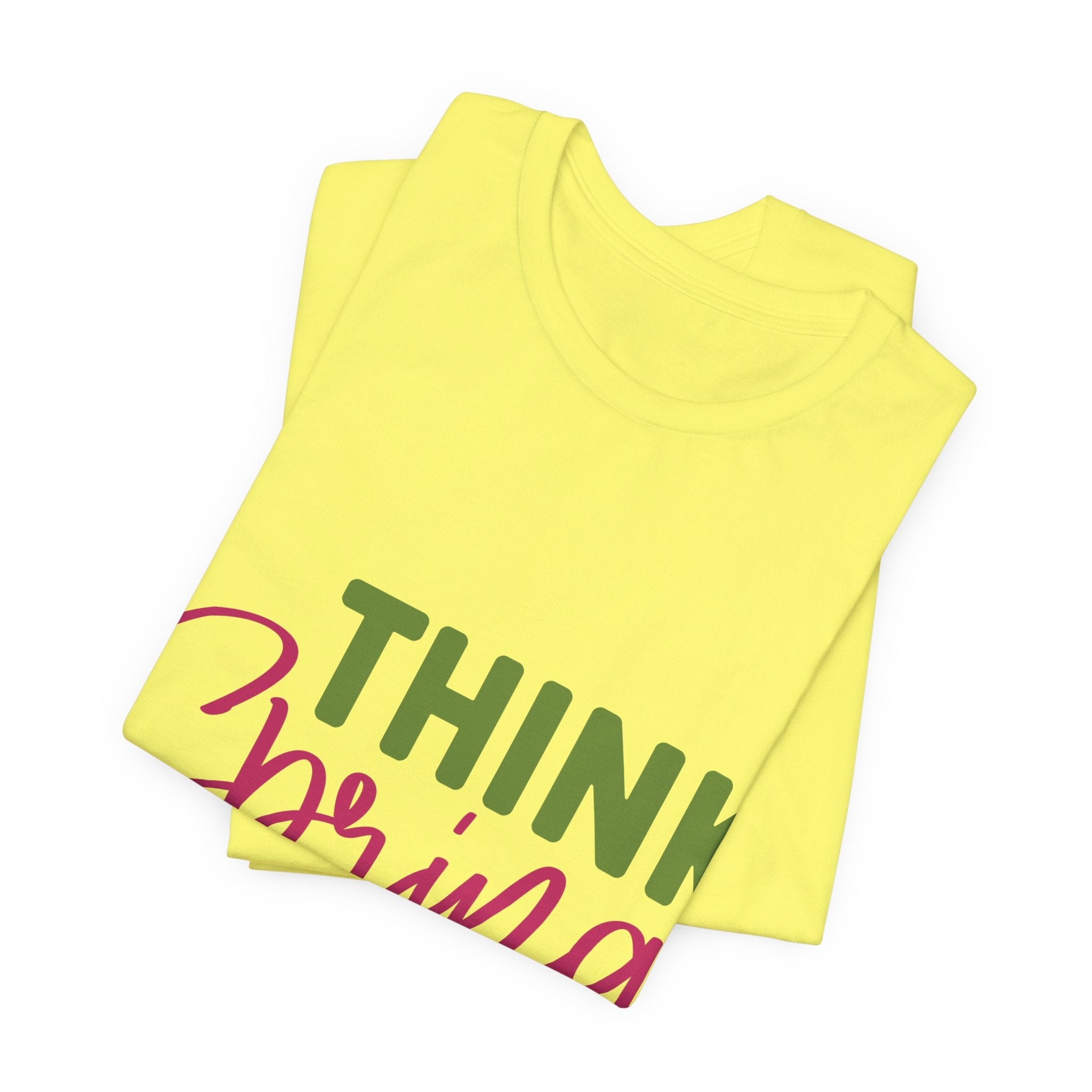 Think Spring T-Shirt — Floral Script Springtime Tee