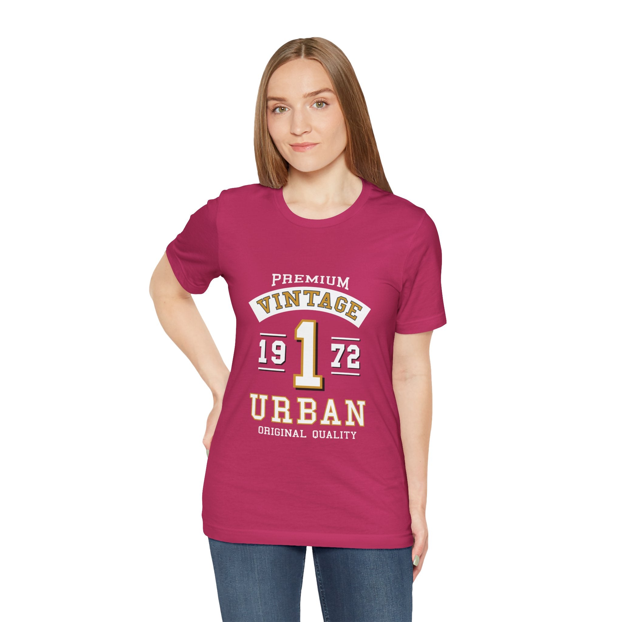 Vintage 1972 Urban Tee — Premium Retro Number 1 Graphic T-Shirt